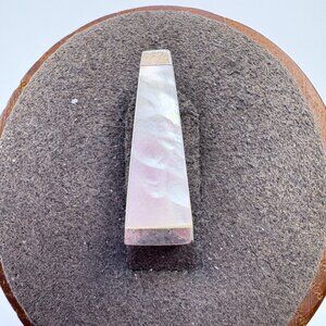 VTG Sterling Silver 925 Mother of Pearl Trapezoid Pendant Size 0.75" Length